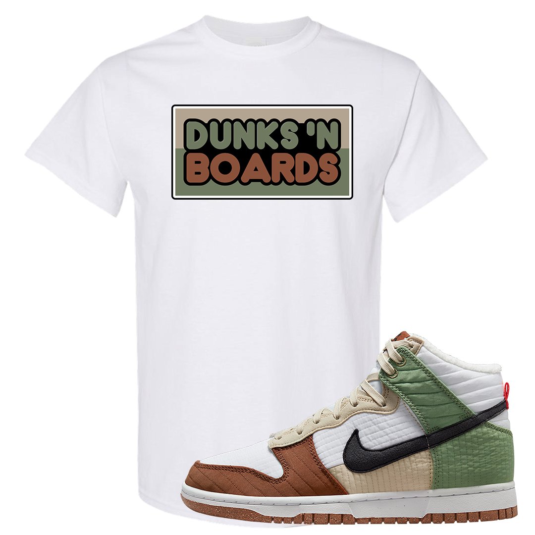Toasty High Dunks T Shirt | Dunks N Boards, White