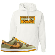 SB Dunk Low Dusty Olive Hoodie | Dunks N Boards, White