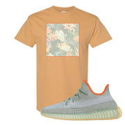 Yeezy 350 V2 Desert Sage Sneaker T Shirt |Desert Sage Box | Old Gold