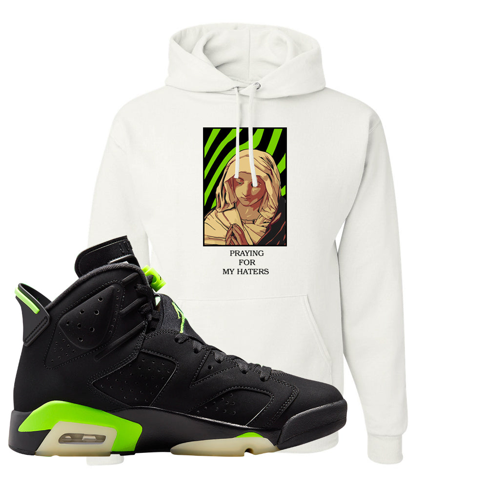 Electric Green 6s Hoodie | God Told Me, White