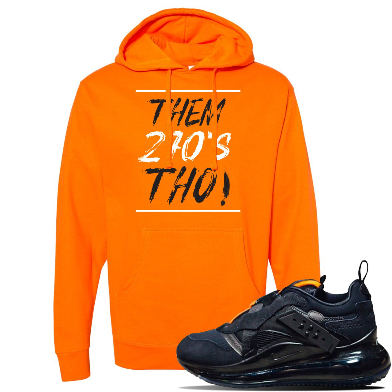 Air Max 720 OBJ Slip Sneaker Safety Orange Pullover Hoodie | Hoodie to match Nike Air Max 720 OBJ Slip Shoes | Them 720's Tho