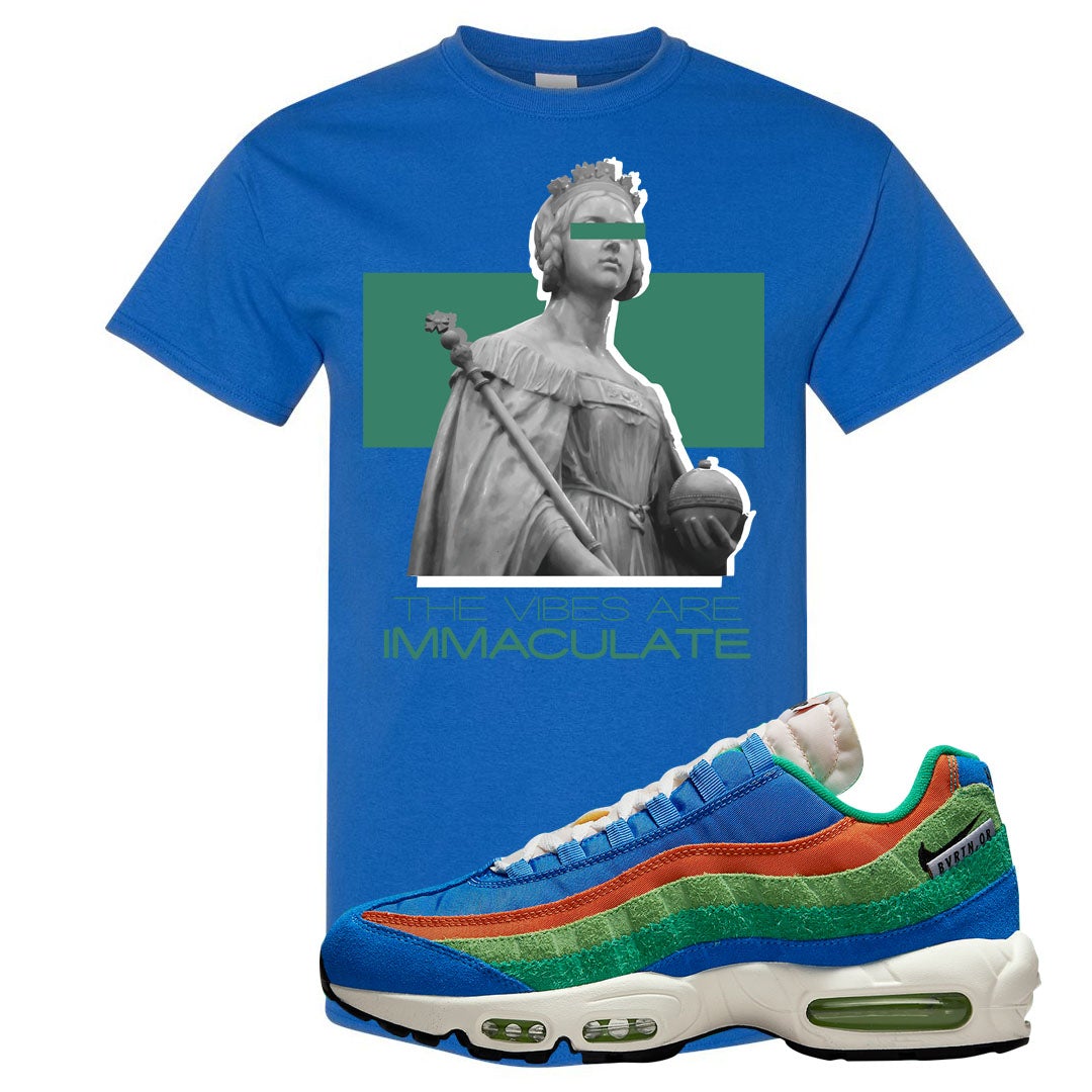 Light Blue Green AMRC 95s T Shirt | The Vibes Are Immaculate, Royal Blue