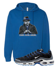 University Blue Black Pluses Hoodie | Capone Illustration, Royal