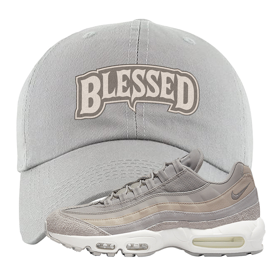 Cobblestone 95s Dad Hat | Blessed Arch, Light Gray