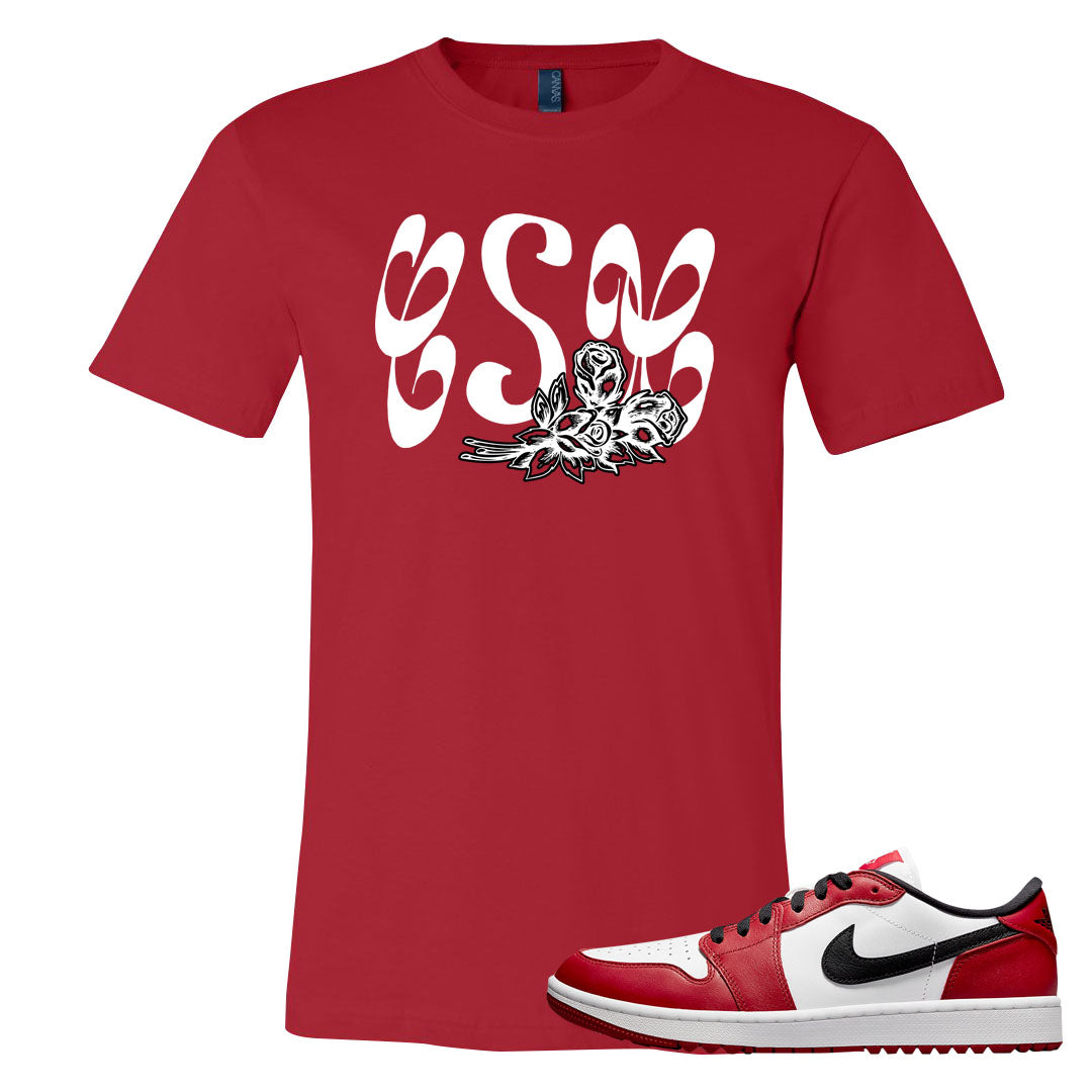 Chicago Golf Low 1s T Shirt | Certified Sneakerhead, Red