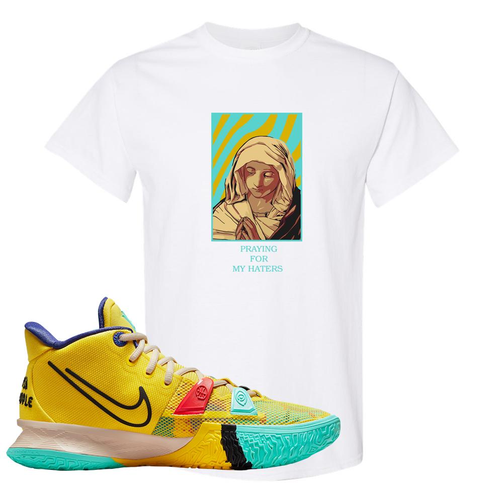 1 World 1 People Yellow 7s T Shirt | God Told Me, White