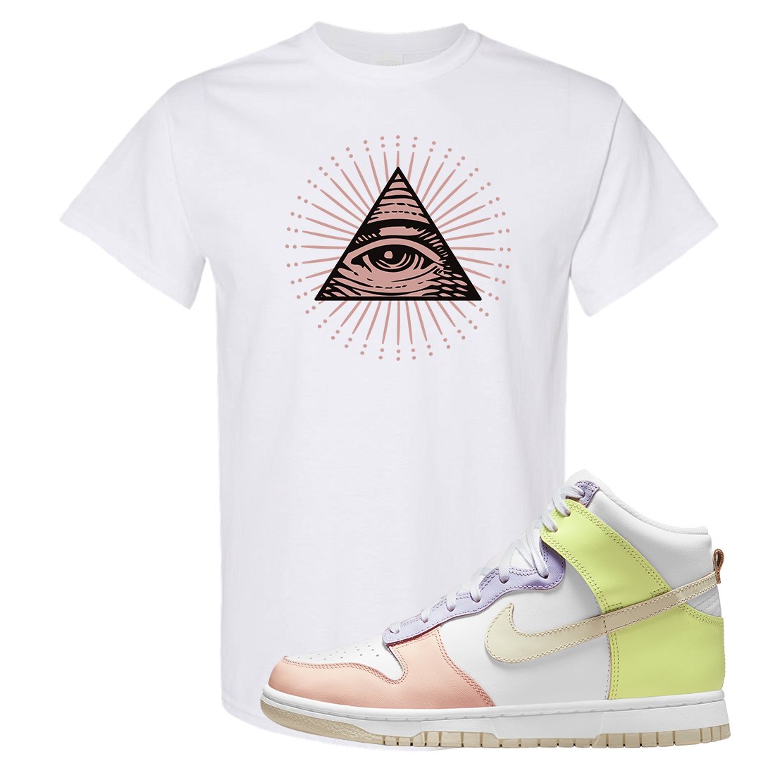 Cashmere High Dunks T Shirt | All Seeing Eye, White