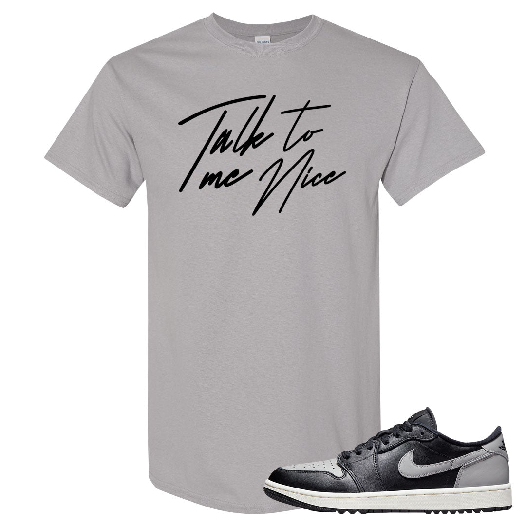 Shadow Golf Low 1s T Shirt | Talk To Me Nice, Gravel