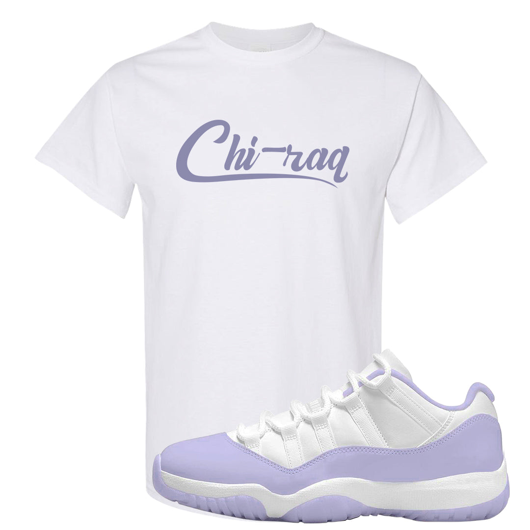 Pure Violet Low 11s T Shirt | Chiraq, White