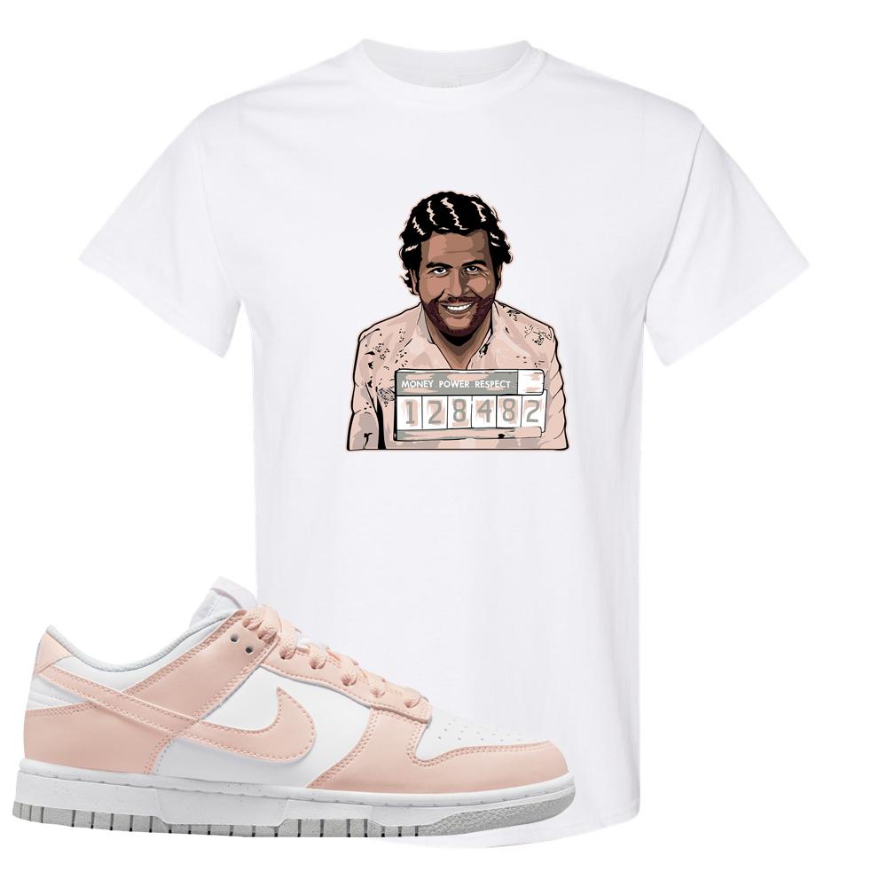 Move To Zero Pink Low Dunks T Shirt | Escobar Illustration, White