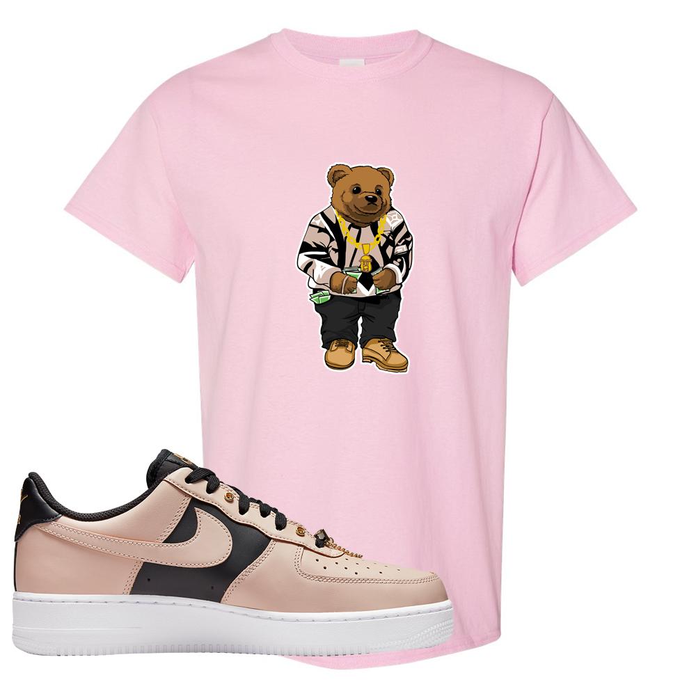 Air Force 1 Low Bling Tan Leather T Shirt | Sweater Bear, Light Pink