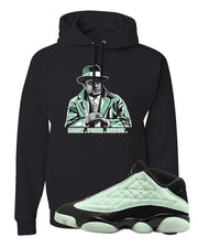 Single's Day Low 13s Hoodie | Capone Illustration, Black