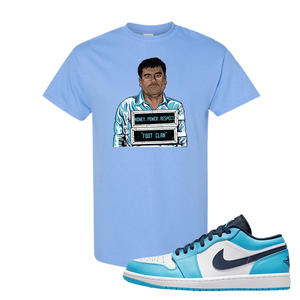 Air Jordan 1 Low UNC T Shirt | Capone Illustration, Light Blue
