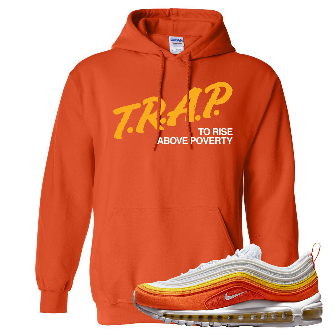 Club Orange Yellow 97s Hoodie | Trap To Rise Above Poverty, Orange