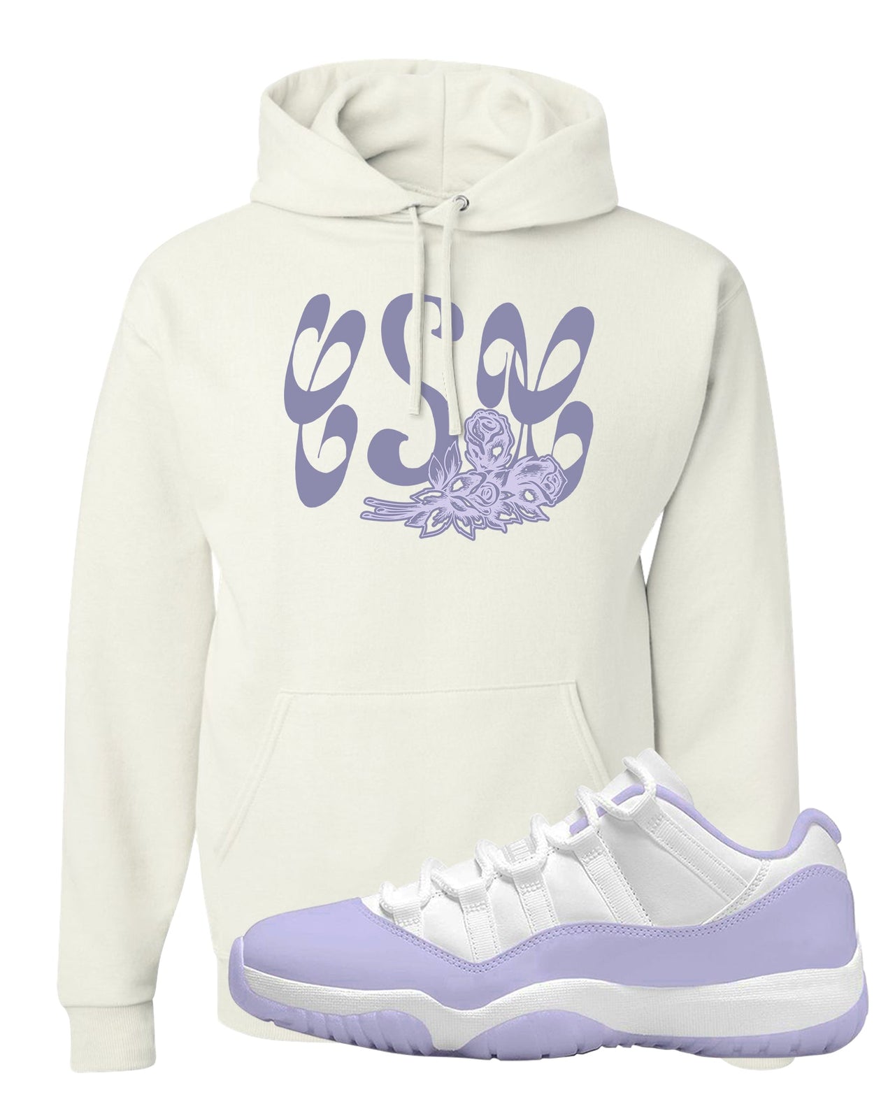 Pure Violet Low 11s Hoodie | Certified Sneakerhead, White
