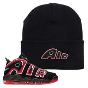 Air More Uptempo Laser Crimson Air From The Sneaker Black Sneaker Hook Up Beanie