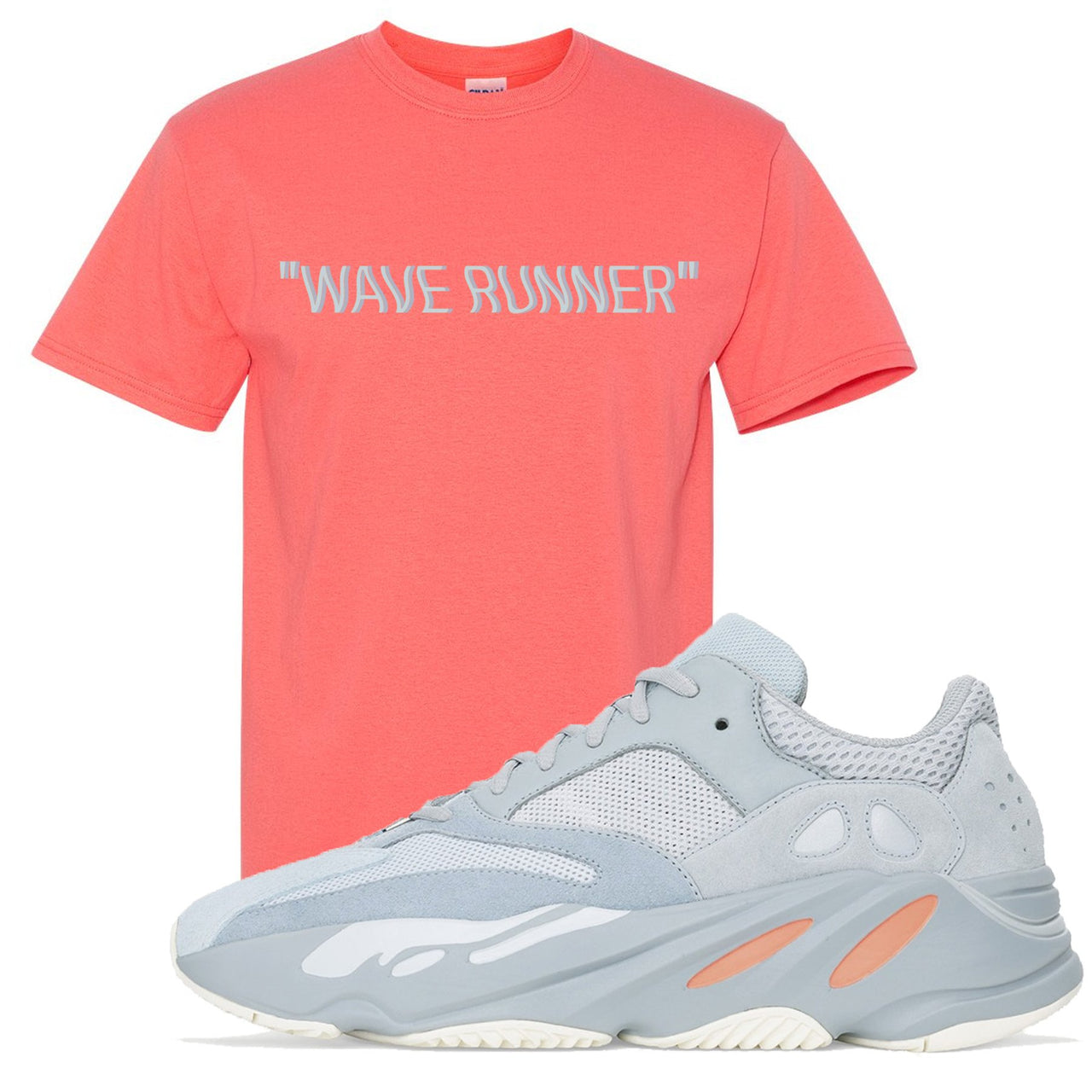 Inertia 700s T Shirt | Wave Runner, Coral Silk