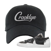 Iron Grey Low Blazers Dad Hat | Crooklyn, Black