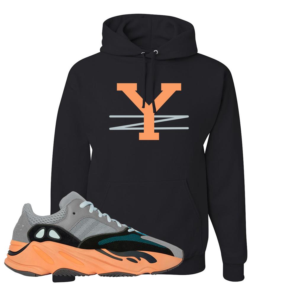 Wash Orange 700s Hoodie | YZ, Black