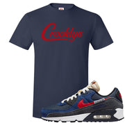 AMRC 90s T Shirt | Crooklyn, Navy Blue