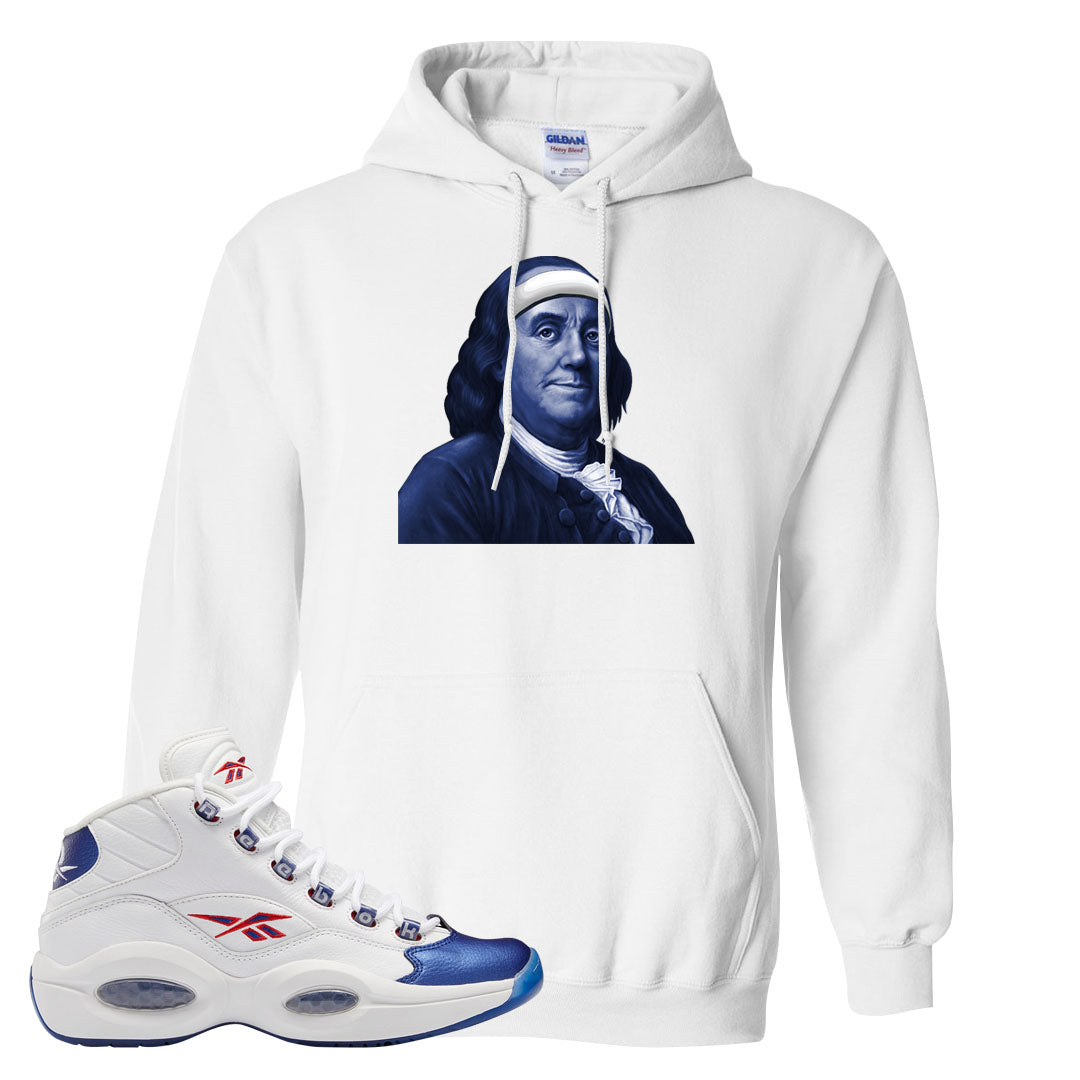 Blue Toe Question Mids Hoodie | Franklin Headband, White