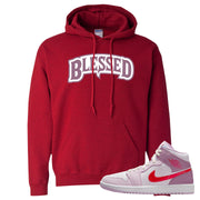 Valentine's Day Mid 1s Hoodie | Blessed Arch, Red