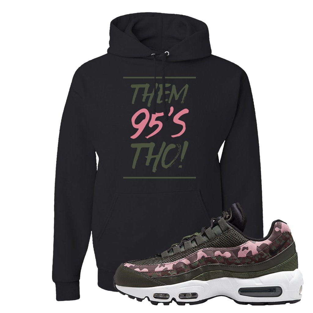 Olive Pink Camo 95s Hoodie | Them 95's Tho, Black