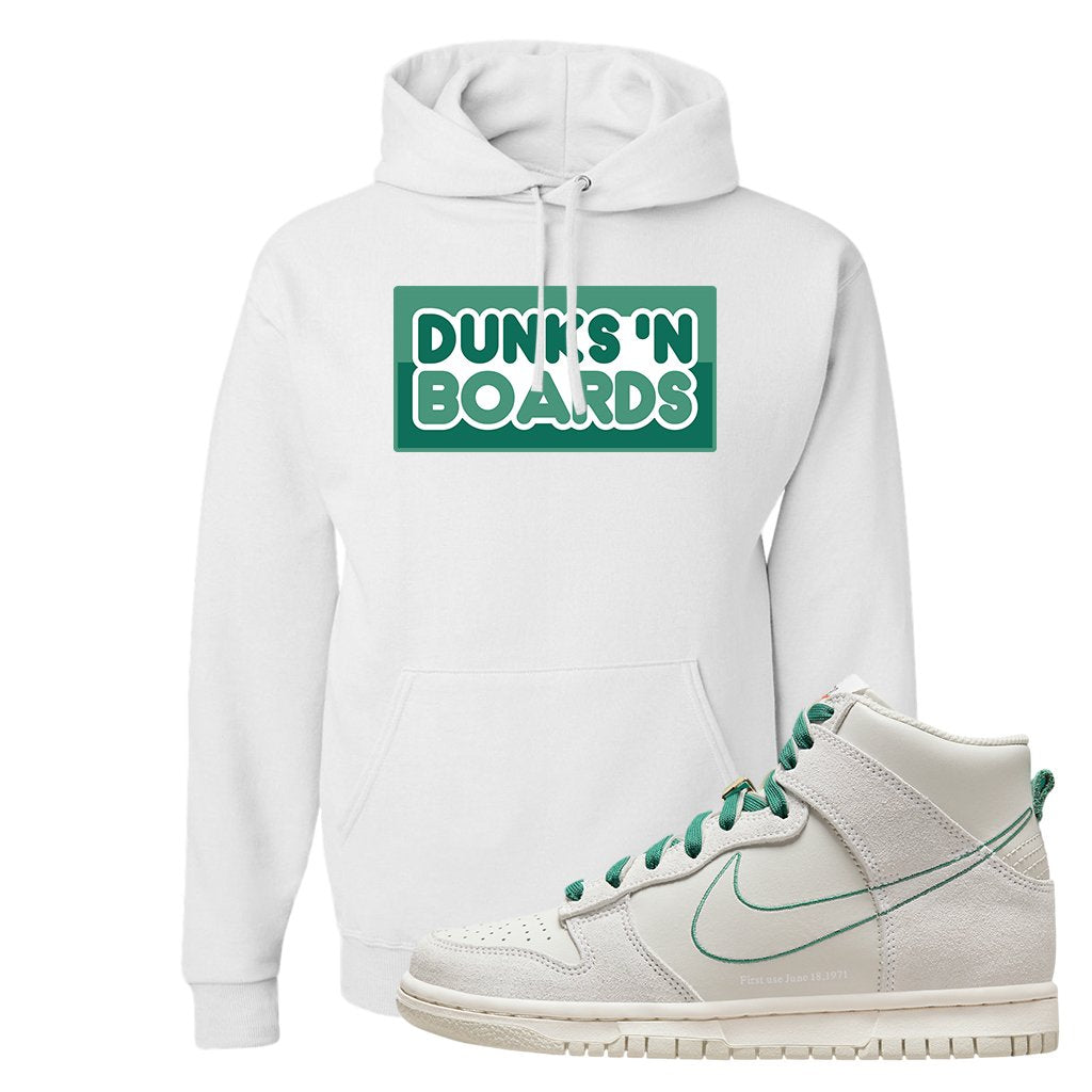 First Use High Dunks Hoodie | Dunks N Boards, White