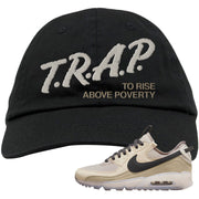 Terrascape Rattan 90s Dad Hat | Trap To Rise Above Poverty, Black
