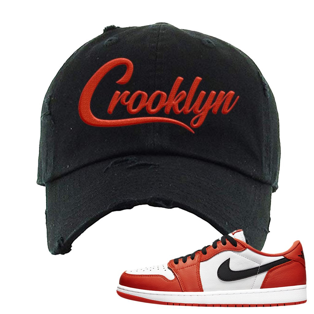 Starfish OG Low 1s Distressed Dad Hat | Crooklyn, Black