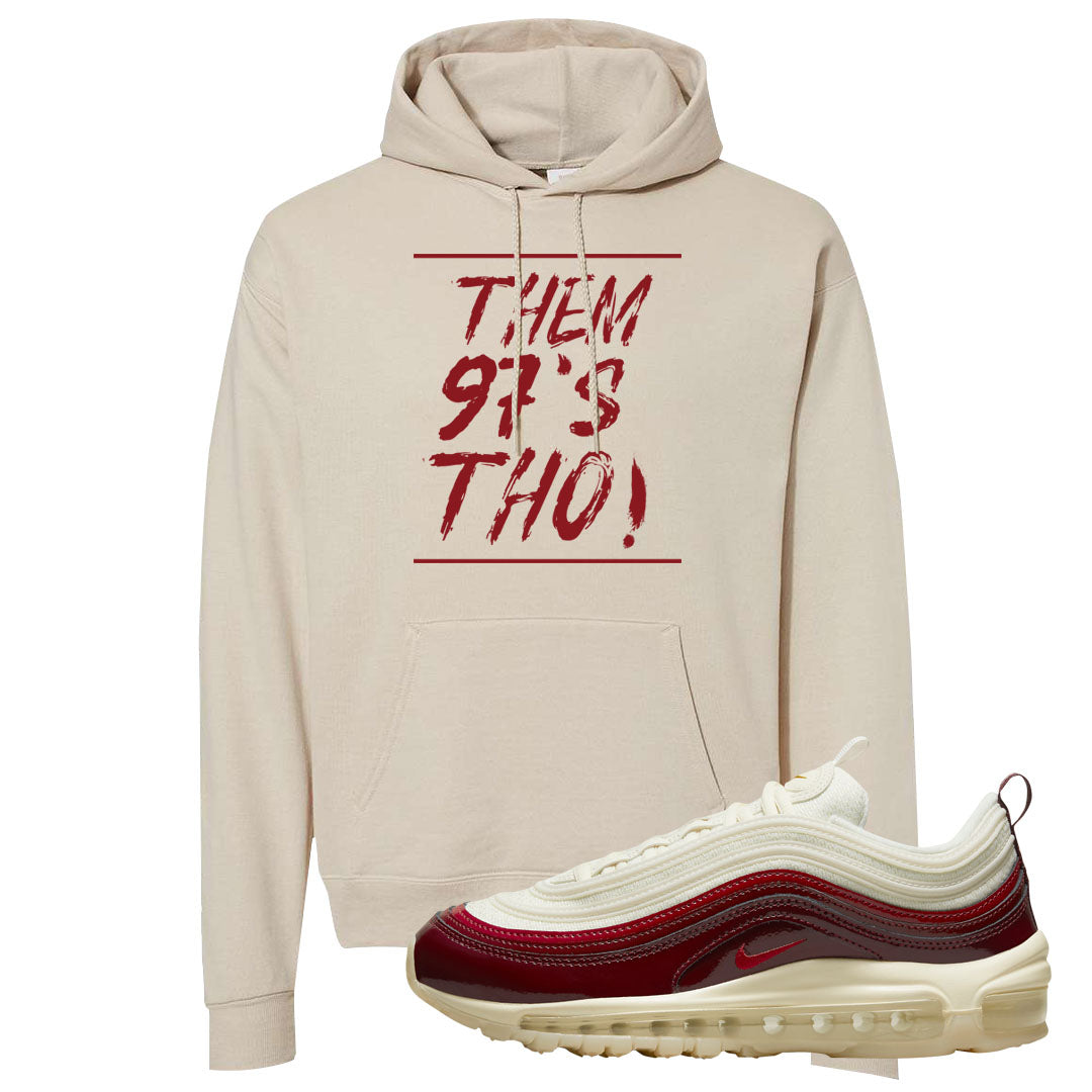 Dark Beetroot 97s Hoodie | Them 97's Tho, Sand