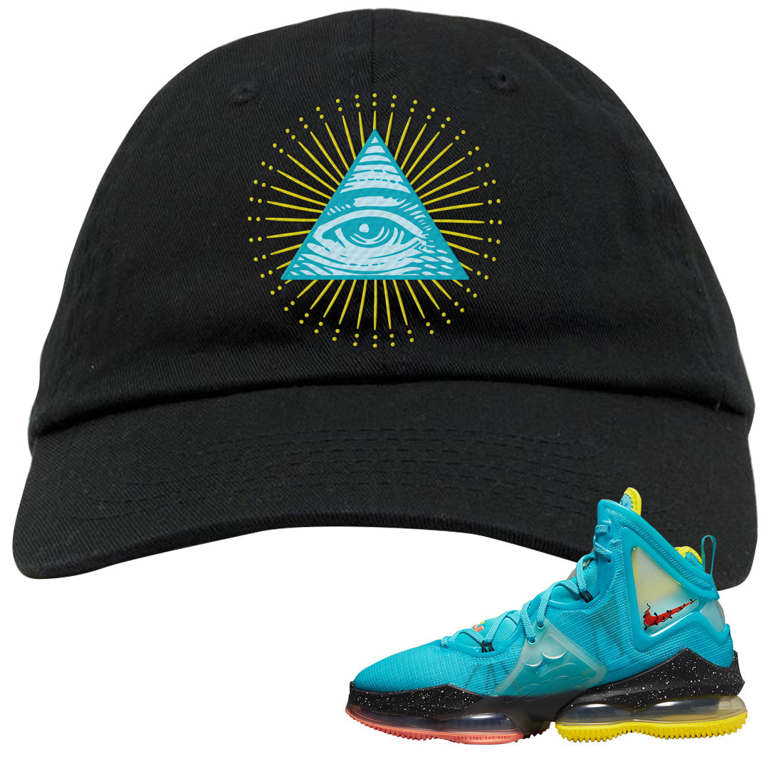 South Beach Christmas Bron 19s Dad Hat | All Seeing Eye, Black