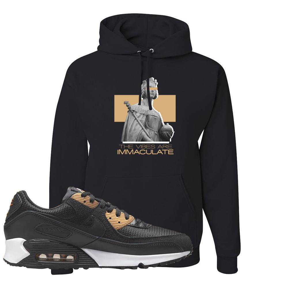 Air Max 90 Black Old Gold Hoodie | The Vibes Are Immaculate, Black