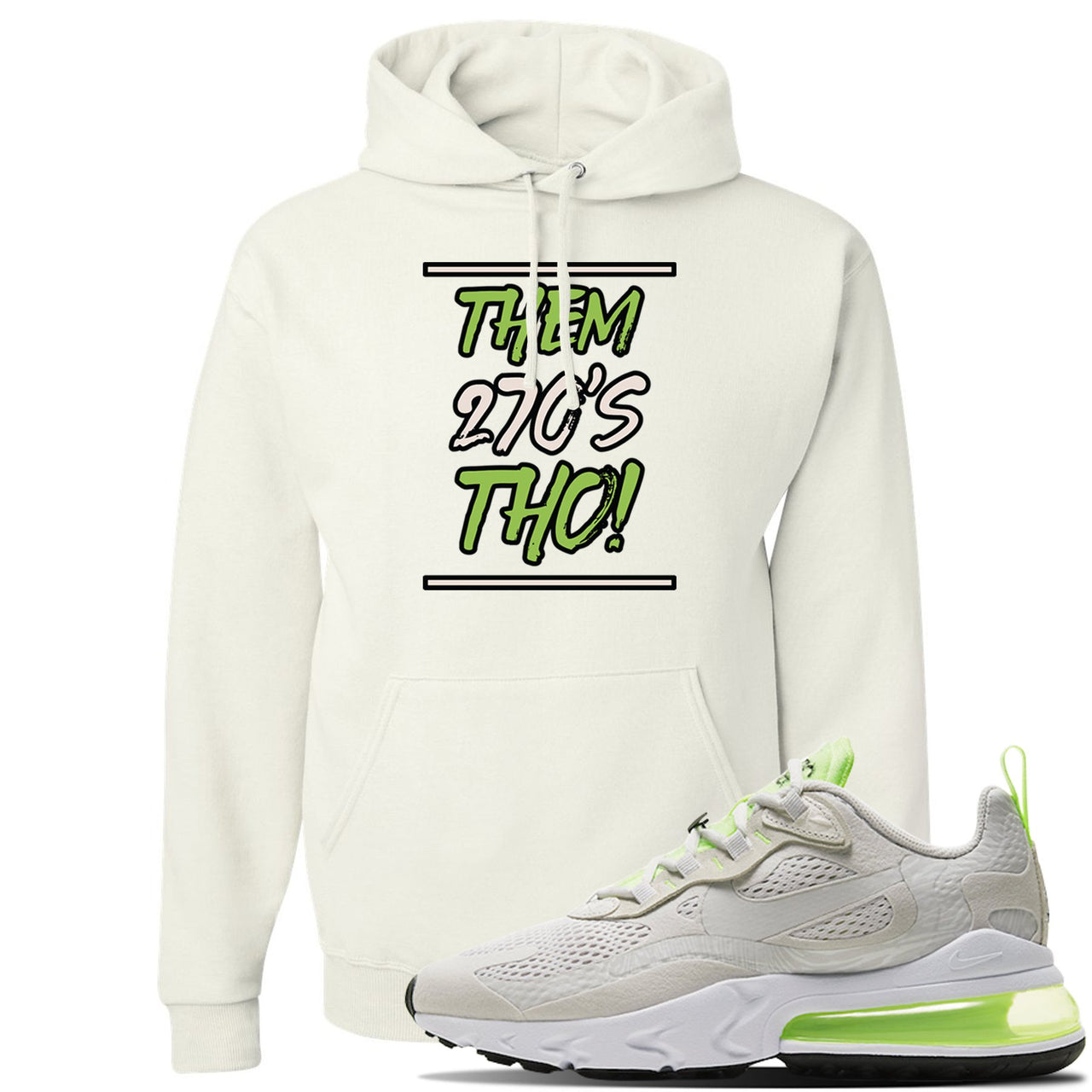 Ghost Green React 270s Hoodie | Them 270's Tho, White