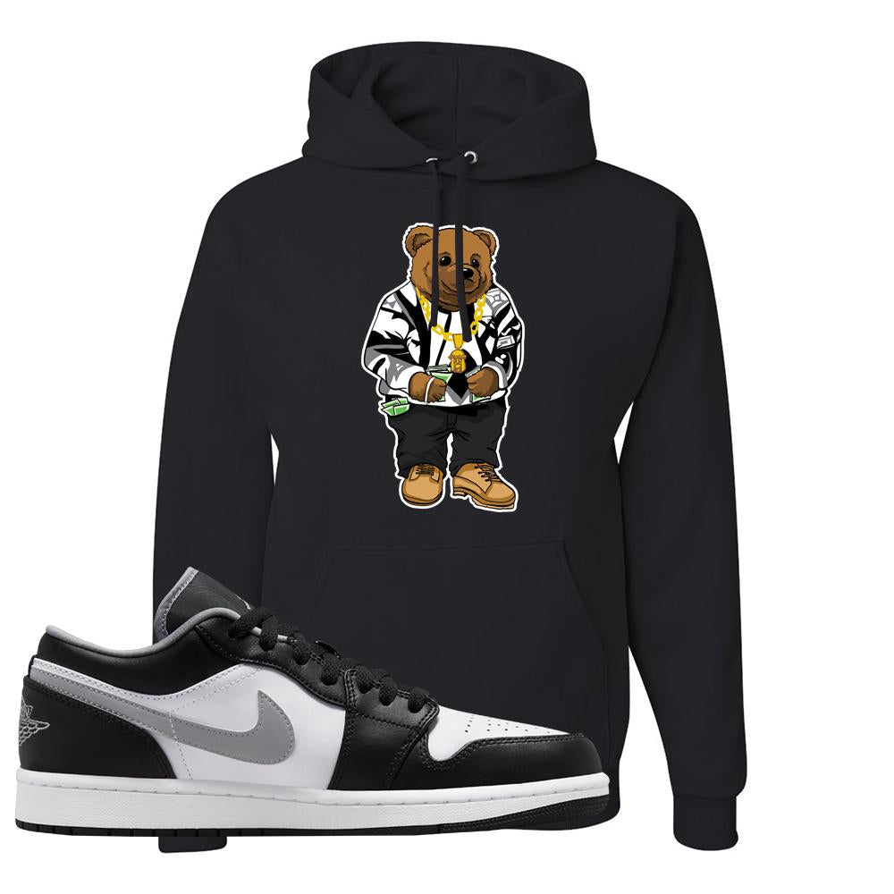 Air Jordan 1 Low Black Medium Grey Hoodie | Sweater Bear, Black