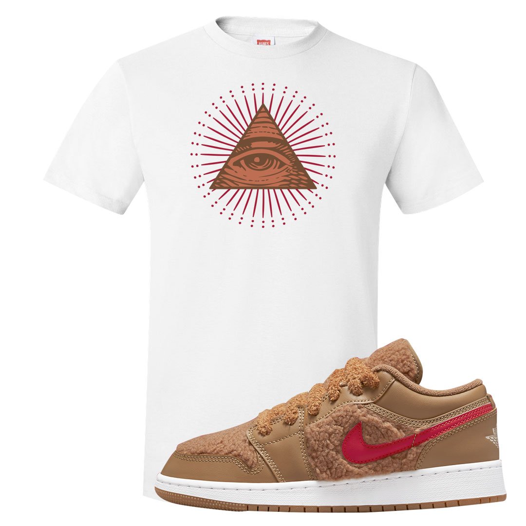 Teddy Bear Low 1s T Shirt | All Seeing Eye, White