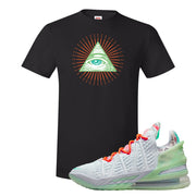 GOAT Bron 18s T Shirt | All Seeing Eye, Black