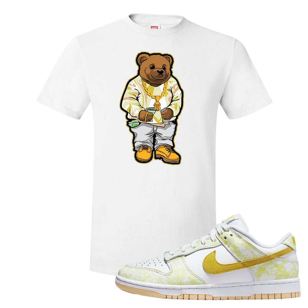 Yellow Strike Low Dunks T Shirt | Sweater Bear, White