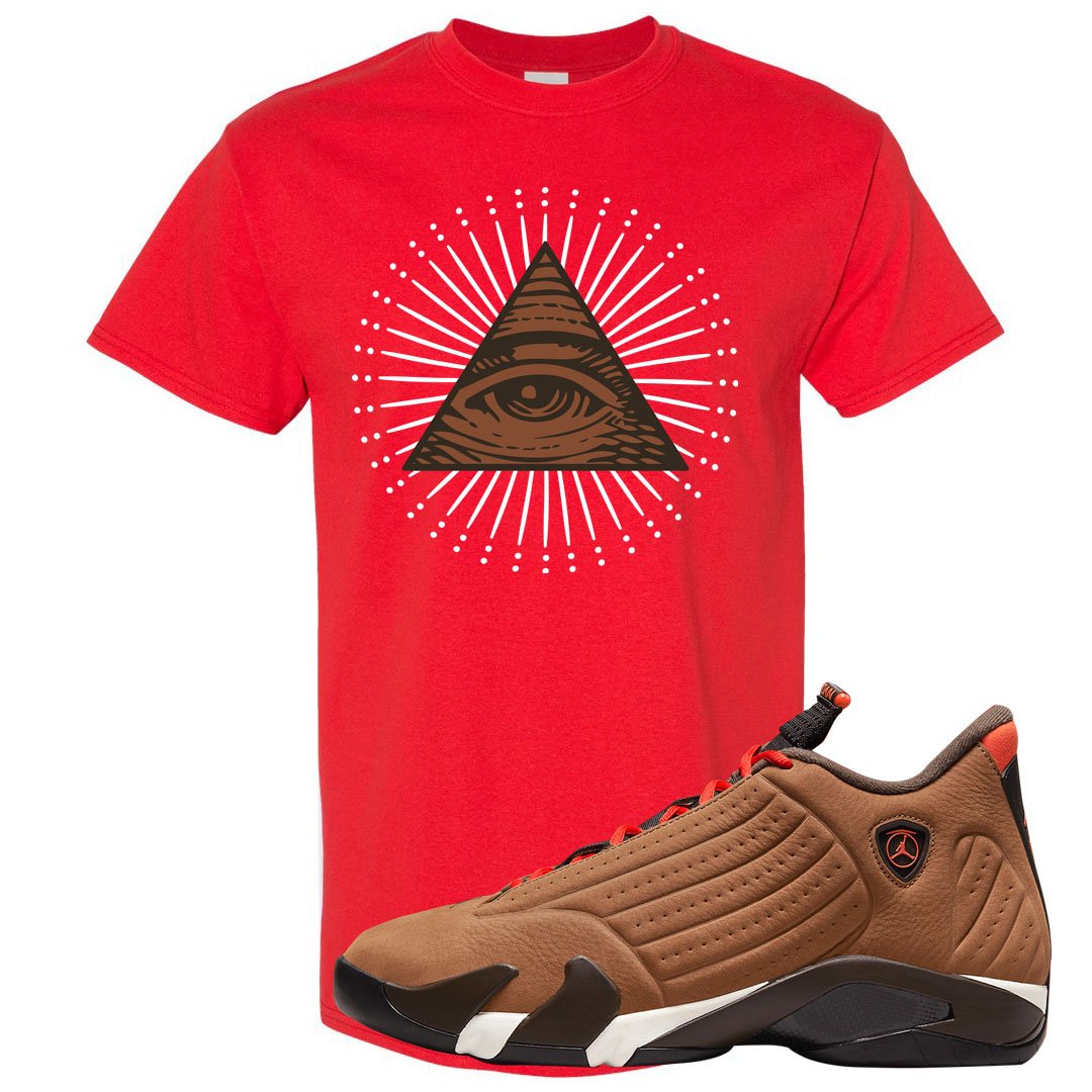 Winterized 14s T Shirt | All Seeing Eye, Red