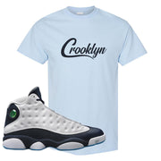 Obsidian 13s T Shirt | Crooklyn, Light Blue