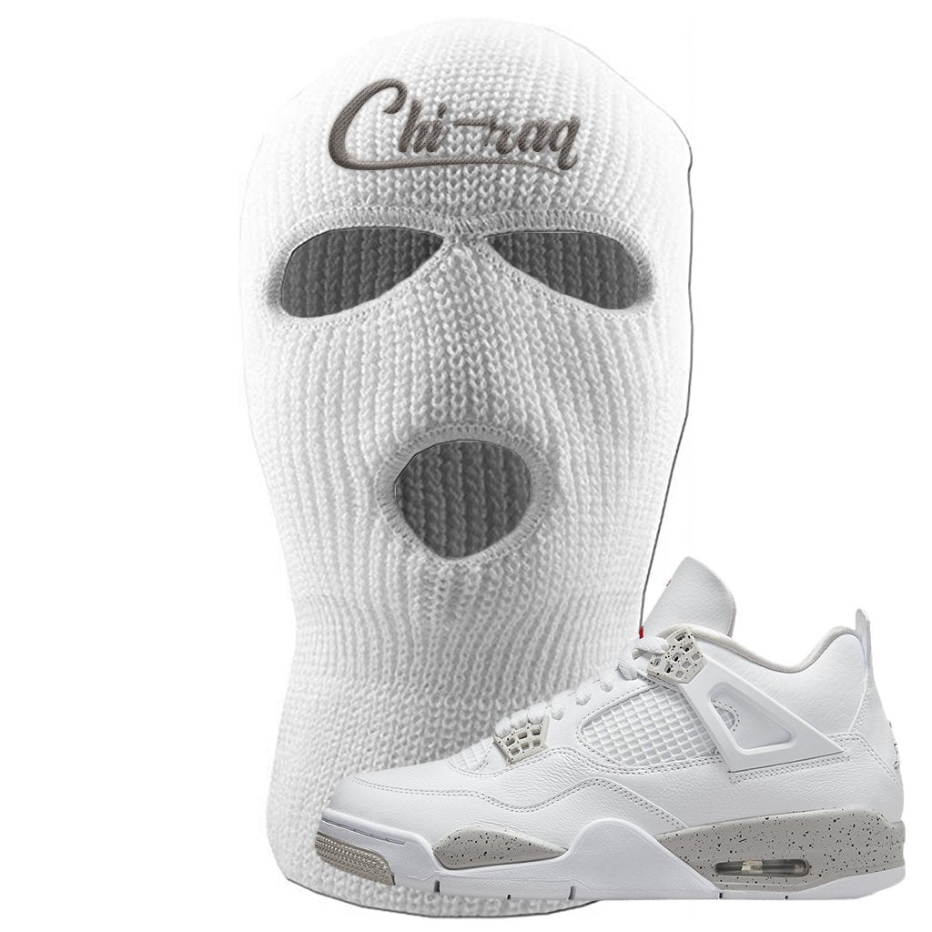 Tech Grey 4s Ski Mask | Chiraq, White