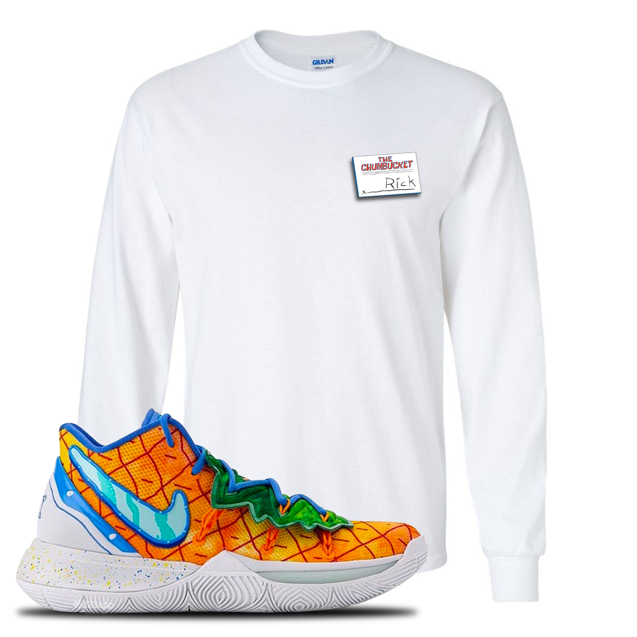 Kyrie 5 Pineapple House Rick White Sneaker Hook Up Longsleeve T-Shirt