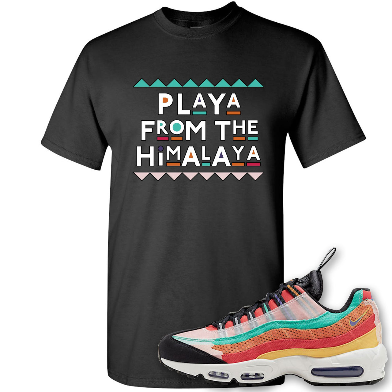 Air Max 95 Black History Month Sneaker Black T Shirt | Tees to match Nike Air Max 95 Black History Month Shoes | Playa From The Himalaya