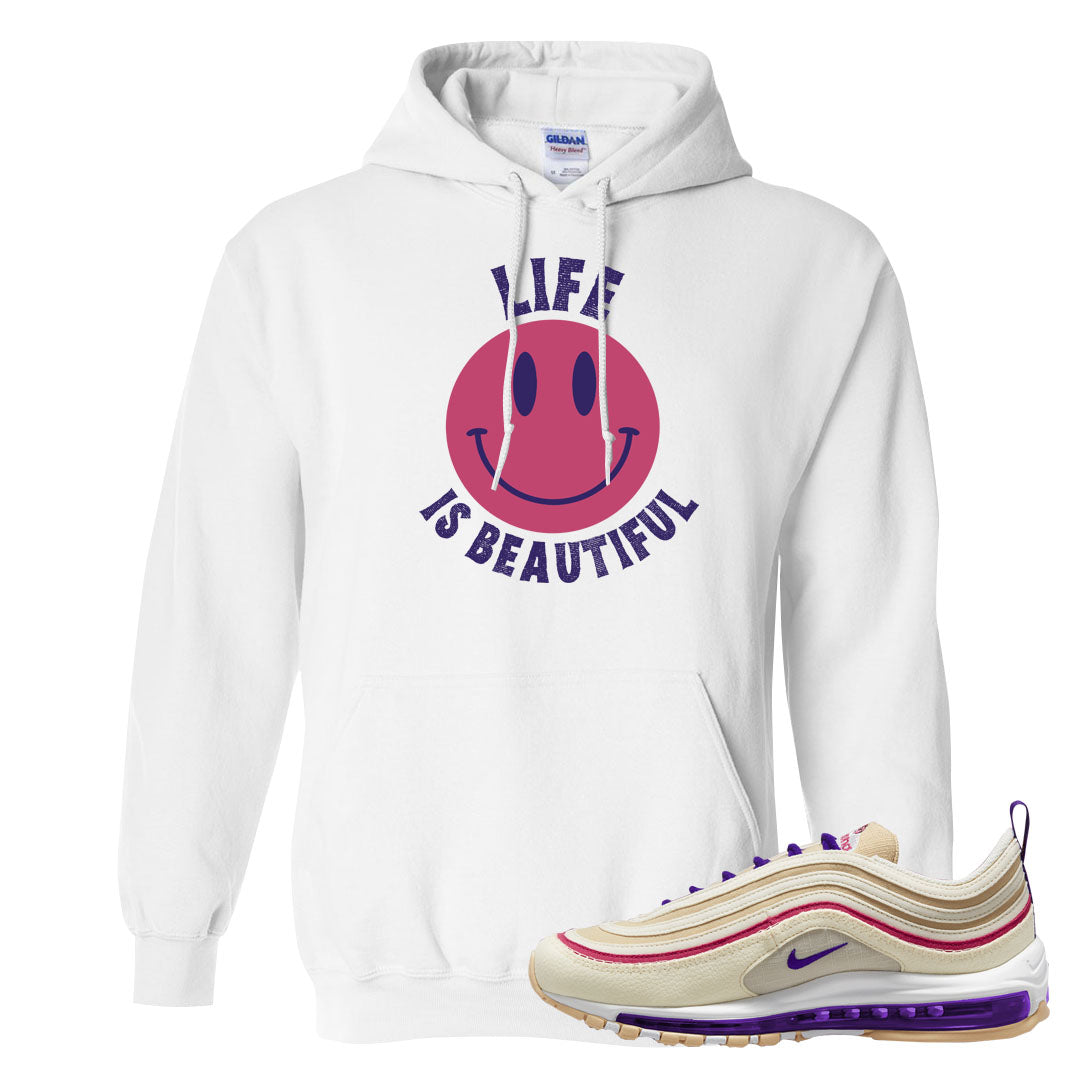 Sprung Sail 97s Hoodie | Smile Life Is Beautiful, White