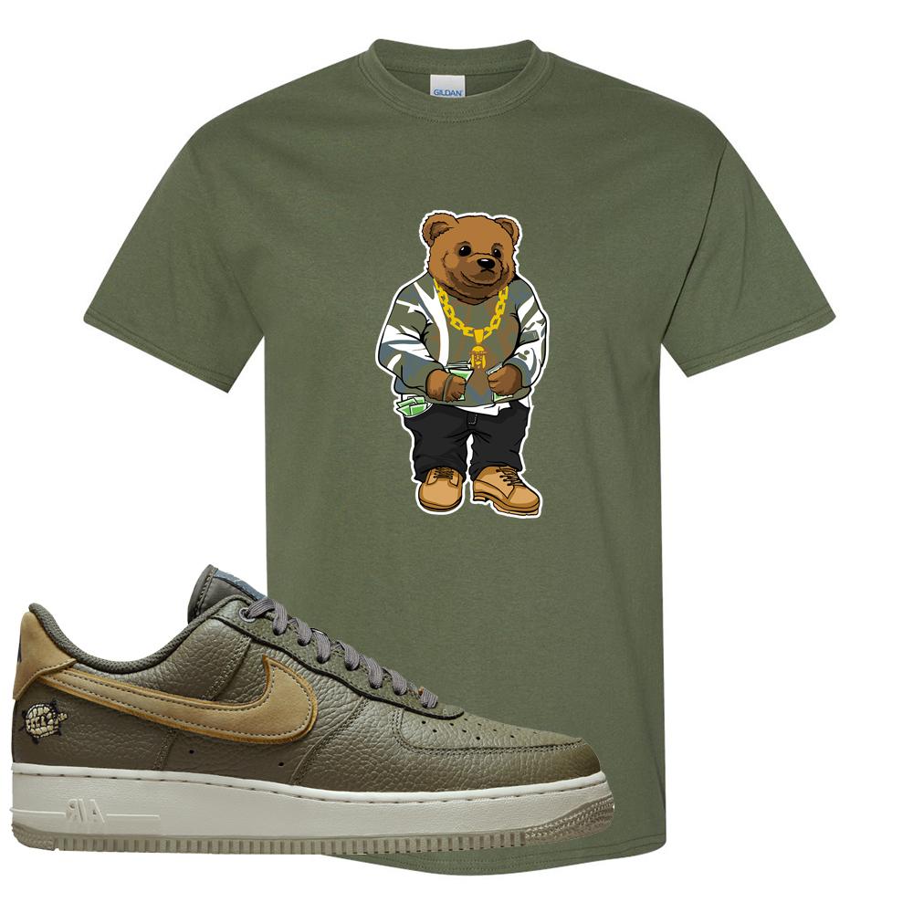 Tortoise Low AF1s T Shirt | Sweater Bear, Military Green