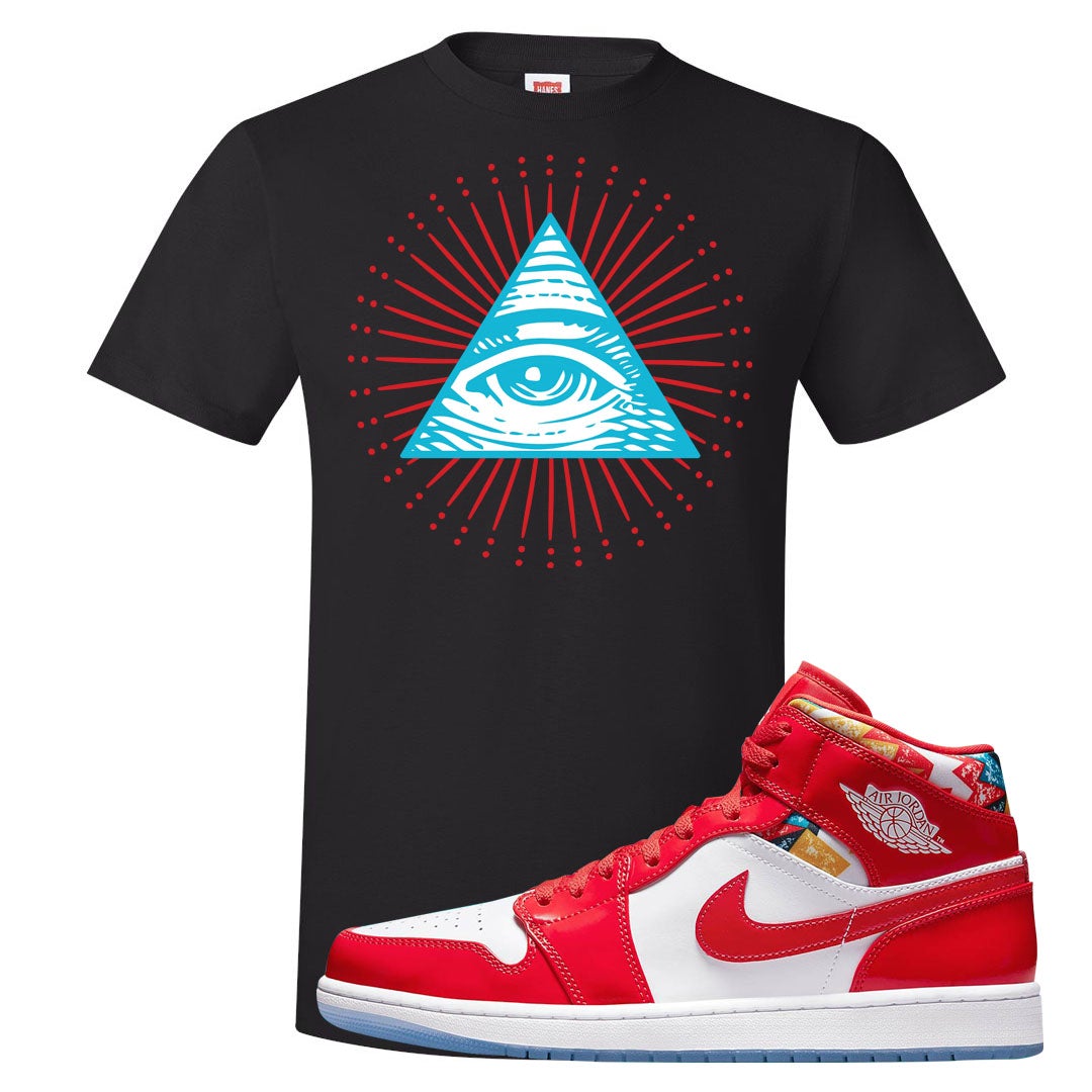 Barcelona Sweater Mid 1s T Shirt | All Seeing Eye, Black