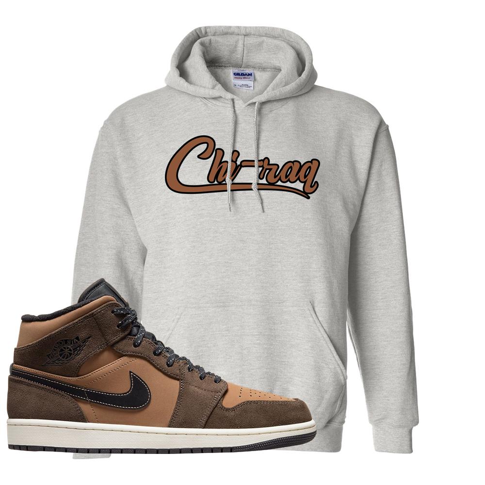 Earthy Brown Mid 1s Hoodie | Chiraq, Ash