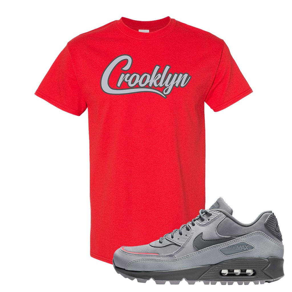 Wolf Grey Surplus 90s T Shirt | Crooklyn, Red