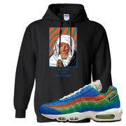 Light Blue Green AMRC 95s Hoodie | God Told Me, Black