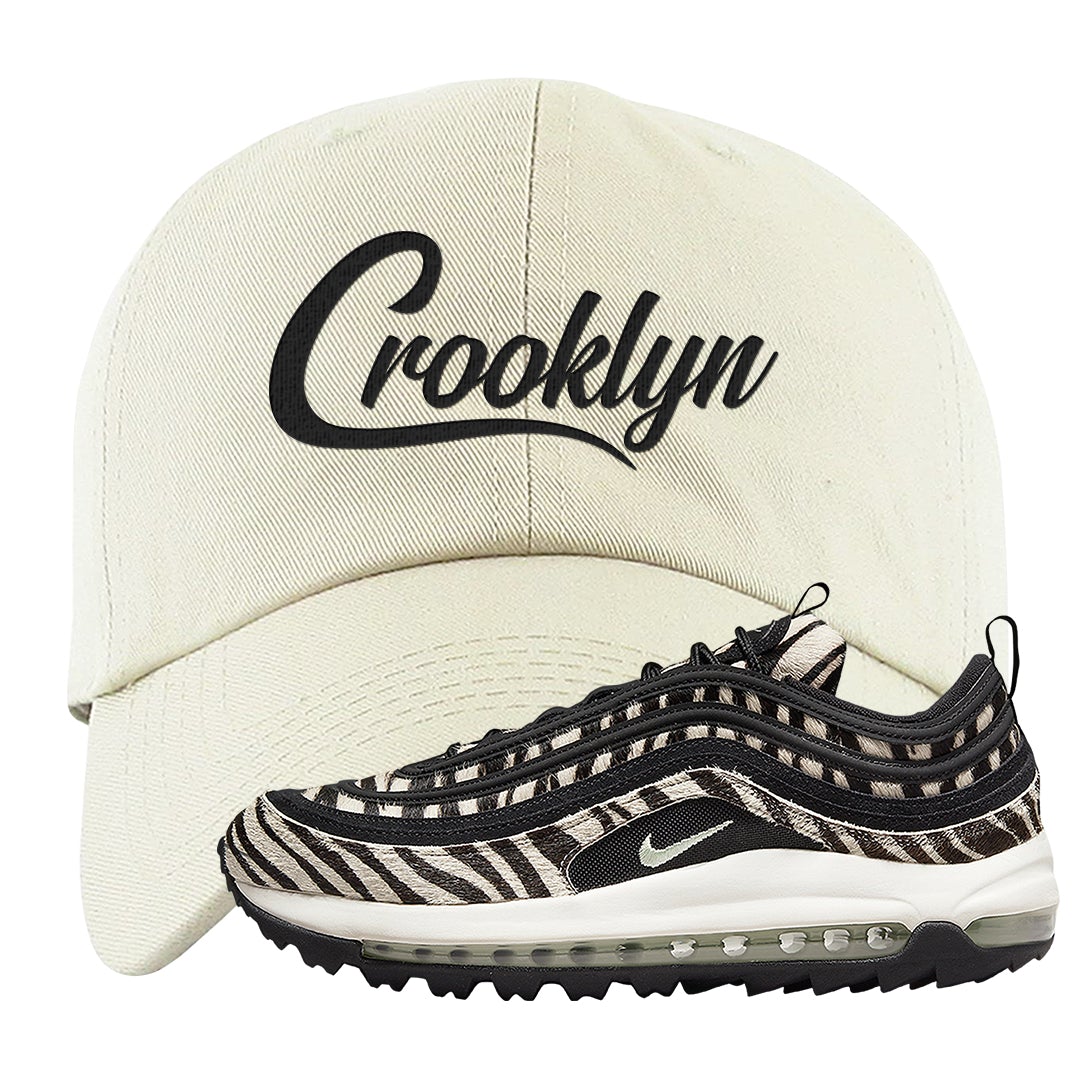 Zebra Golf 97s Dad Hat | Crooklyn, White
